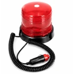 Girofar led 12v 24V cu magnet si mufa bricheta ROSU