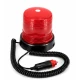 Girofar led 12v 24V cu magnet si mufa bricheta ROSU