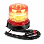 Girofar led 12v 24V cu magnet si mufa bricheta ROSU
