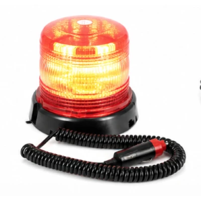 Girofar led 12v 24V cu magnet si mufa bricheta ROSU