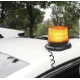 Girofar led 12v 24V cu magnet si mufa bricheta PORTOCALIU