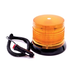 Girofar led 12v 24V cu magnet si mufa bricheta PORTOCALIU