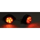 Set 2 mini Lampi LED Laterale Portocalii 12V 24V pentru camion remorca rulota si utilaje semnalizare si Gabarit