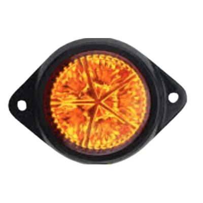 Set 2 mini Lampi LED Laterale Portocalii 12V 24V pentru camion remorca rulota si utilaje semnalizare si Gabarit