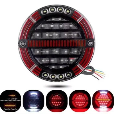 Lampa auto spate LED 12 24V pozitie efect neon 140mm semnalizare dinamica pozitie STOP rosu / galben