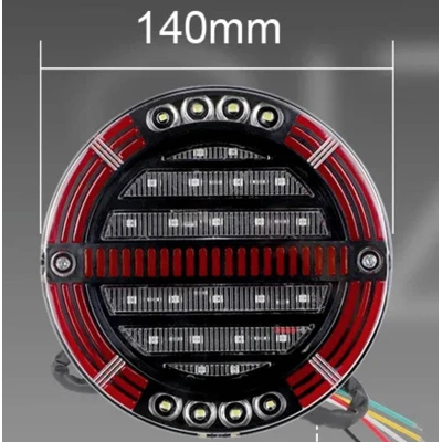 Lampa auto spate LED 12 24V pozitie efect neon 140mm semnalizare dinamica pozitie STOP rosu / galben