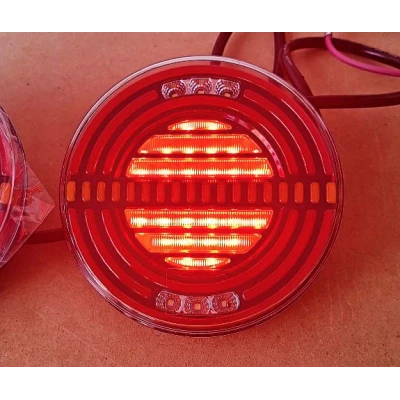 Lampa auto spate LED 12 24V pozitie efect neon 140mm semnalizare dinamica pozitie STOP rosu / galben
