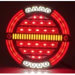 Lampa auto spate LED 12 24V pozitie efect neon 140mm semnalizare dinamica pozitie STOP rosu / galben