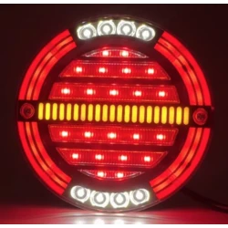 Lampa auto spate LED 12 24V pozitie efect neon 140mm semnalizare dinamica pozitie STOP rosu / galben