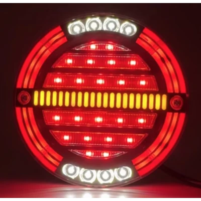 Lampa auto spate LED 12 24V pozitie efect neon 140mm semnalizare dinamica pozitie STOP rosu / galben