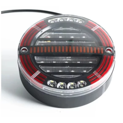 Lampa auto spate LED 12 24V pozitie efect neon 140mm semnalizare dinamica pozitie STOP rosu / galben