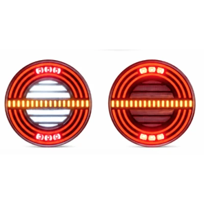 Lampa auto spate LED 12 24V pozitie efect neon 140mm semnalizare dinamica pozitie STOP rosu / galben