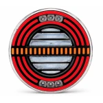 Lampa auto spate LED 12 24V pozitie efect neon 140mm semnalizare dinamica pozitie STOP rosu / galben