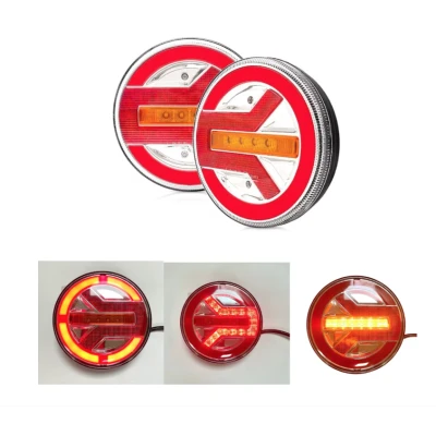 Lampa auto spate LED 12 24V pozitie efect neon semnalizare dinamica 140mm Pozitie STOP rosu / galben / alb