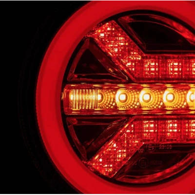 Lampa auto spate LED 12 24V pozitie efect neon semnalizare dinamica 140mm Pozitie STOP rosu / galben / alb