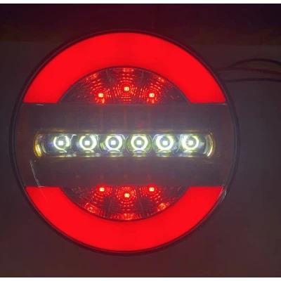 Lampa auto spate LED 12 24V pozitie efect neon semnalizare dinamica 140mm Pozitie STOP rosu / galben