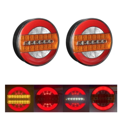 Lampa auto spate LED 12 24V pozitie efect neon semnalizare dinamica 140mm Pozitie STOP rosu / galben
