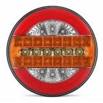 Lampa auto spate LED 12 24V pozitie efect neon semnalizare dinamica 140mm Pozitie STOP rosu / galben