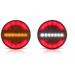 Lampa auto spate LED 12 24V pozitie efect neon semnalizare dinamica 140mm Pozitie STOP rosu / galben