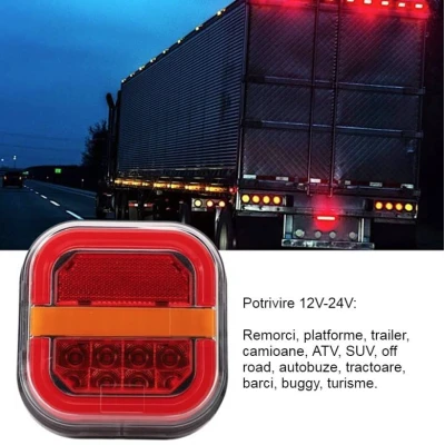 Lampa auto spate LED 12 24V pozitie stop frana semnalizare dinamica iluminat numar inmatriculare