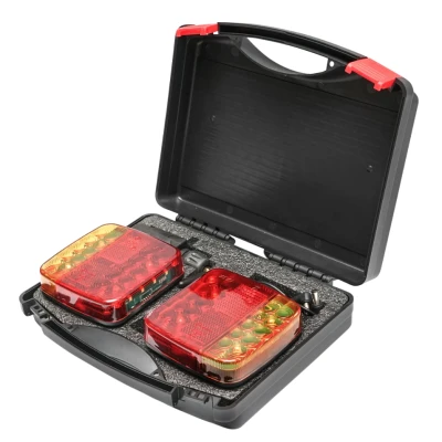 Set 2 lampi magnetice cu control wireless 12/24V 5 functii Pentru Remorca Magnetica Fara Fir