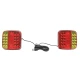 Set 2 lampi magnetice cu control wireless 12/24V 5 functii Pentru Remorca Magnetica Fara Fir