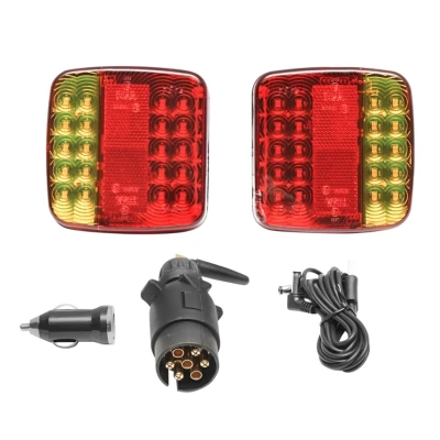 Set 2 lampi magnetice cu control wireless 12/24V 5 functii Pentru Remorca Magnetica Fara Fir