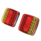 Set 2 lampi magnetice cu control wireless 12/24V 5 functii Pentru Remorca Magnetica Fara Fir