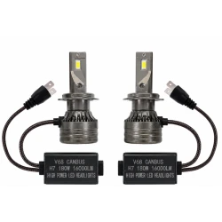 Set 2 Becuri LED H7 V68 180W 16000LM Canbus 6000K 12V Alb Rece