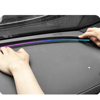 Banda LED RGB Ambientala pentru Parbriz Auto 1.5M Control APP / Telecomanda / Buton Alimentare USB 5V