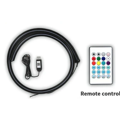 Banda LED RGB Ambientala pentru Parbriz Auto 1.5M Control APP / Telecomanda / Buton Alimentare USB 5V