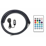 Banda LED RGB Ambientala pentru Parbriz Auto 1.5M Control APP / Telecomanda / Buton Alimentare USB 5V