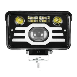 Proiector led auto dreptunghiular 4 INCH bicolor alb si galben pozitii si lupe 132W