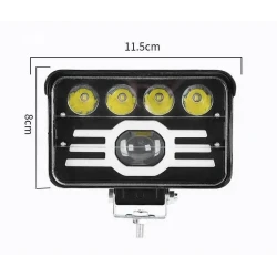 Proiector led auto dreptunghiular 3 INCH bicolor alb si galben pozitii si lupe 78W