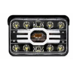 Proiector led auto dreptunghiular 5 INCH bicolor alb si galben pozitii si lupe 196W