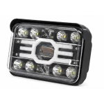 Proiector led auto dreptunghiular 5 INCH bicolor alb si galben pozitii si lupe 196W