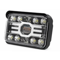 Proiector led auto dreptunghiular 5 INCH bicolor alb si galben pozitii si lupe 196W