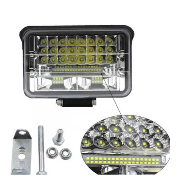 Proiector LED auto dreptunghiular 144w cu 2 faze 12v 24v de 5 INCH