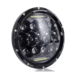 LED Far Universal 7 inch 18 cm 13 LED 12V 24V faruri scurte/lungi cu lumini de zi DRL alb 4000lm pentru ATV jeep, motocicleta camion etc