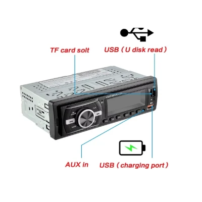 Radio Auto 1 DIN Bluetooth MP3 Player USB TF Card AUX FM Stereo Telecomanda si incarcare USB