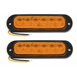 Set 2 mini Lampi LED Galbene laterale de Gabarit 12V 24V pentru Camion Remorca Platforma si Utilaje