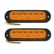 Set 2 mini Lampi LED Galbene laterale de Gabarit 12V 24V pentru Camion Remorca Platforma si Utilaje