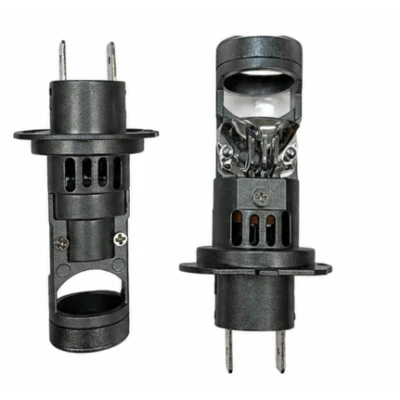Set 2 Becuri LED T01 H7 F cu Lupa 180W de 18000LM 12V lumina 6000K
