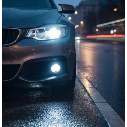 Set 2 becuri auto LED W H3 de 120W cu 15000Lm 12V 6000K lumina alb rece