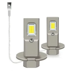Set 2 becuri auto LED W H3 de 120W cu 15000Lm 12V 6000K lumina alb rece