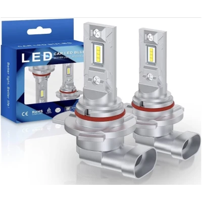 Set 2 becuri auto LED W HB4 (9006) de 120W cu 15000Lm 12V 6000K lumina alb rece