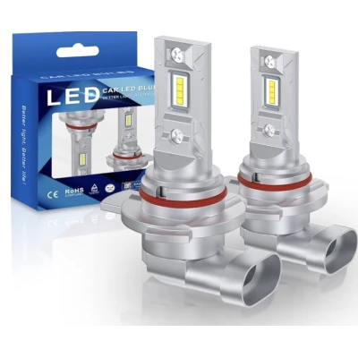 Set 2 becuri auto LED W HB3 (9005) de 120W cu 15000Lm 12V 6000K lumina alb rece