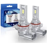Set 2 becuri auto LED W HiR2 (9012) de 120W cu 15000Lm 12V 6000K lumina alb rece