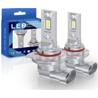 Set 2 becuri auto LED W HiR2 (9012) de 120W cu 15000Lm 12V 6000K lumina alb rece