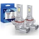 Set 2 becuri auto LED W HiR2 (9012) de 120W cu 15000Lm 12V 6000K lumina alb rece